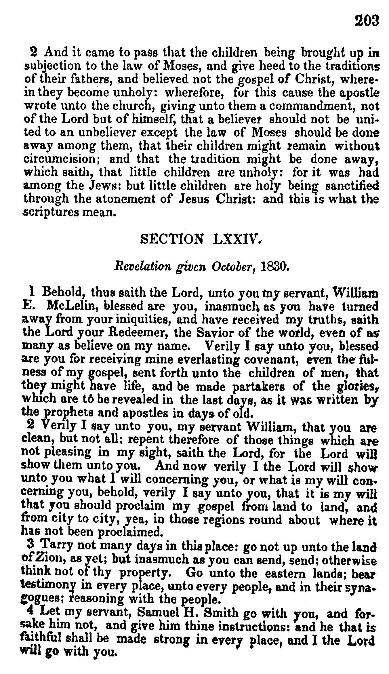 Doctrine And Covenants Page 203