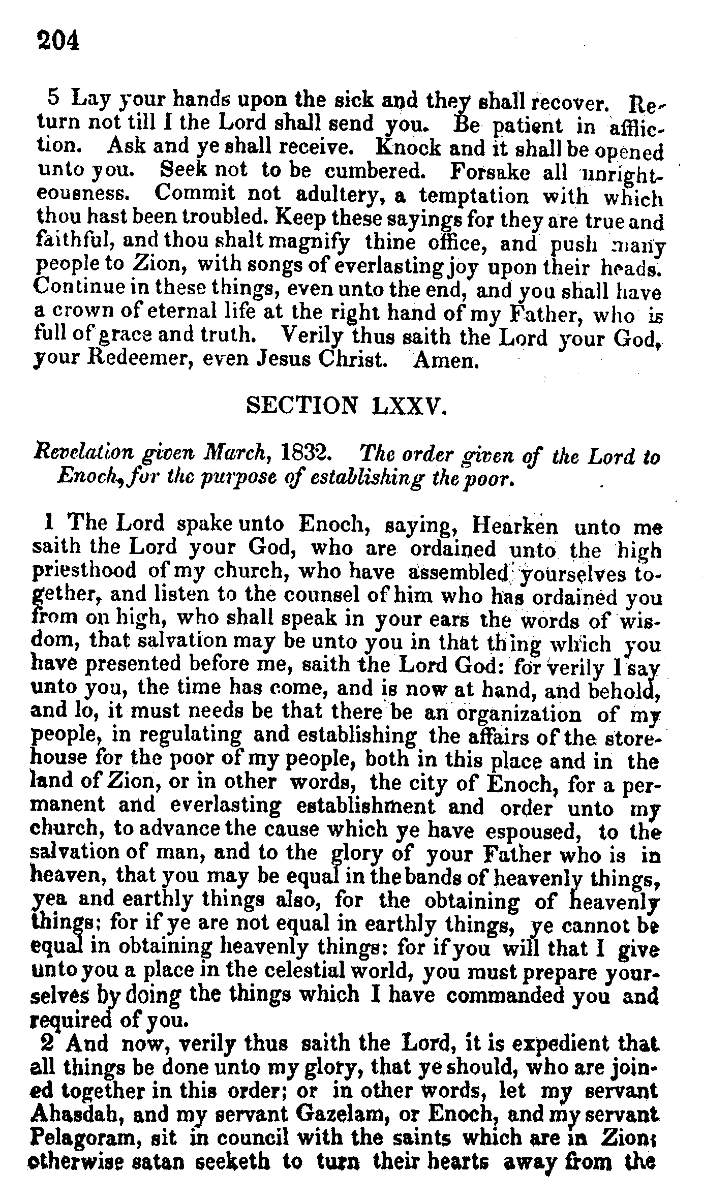 Doctrine And Covenants Page 204