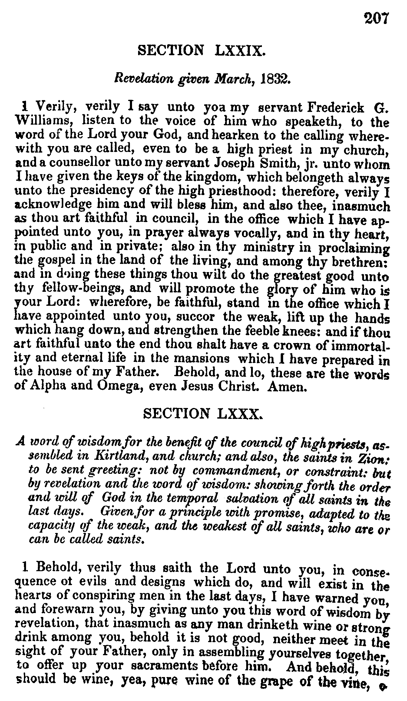 Doctrine And Covenants Page 207
