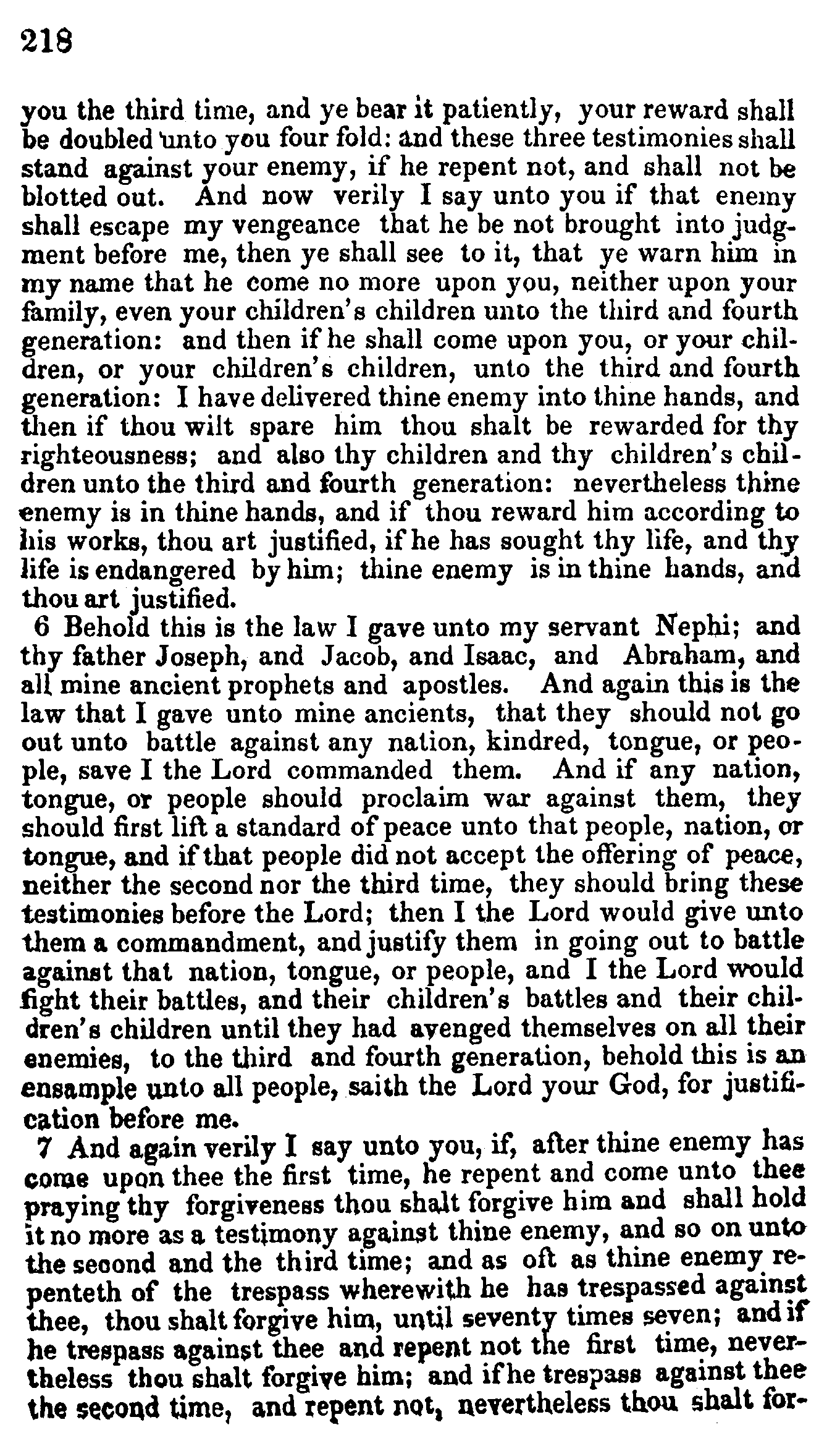 Doctrine And Covenants Page 218