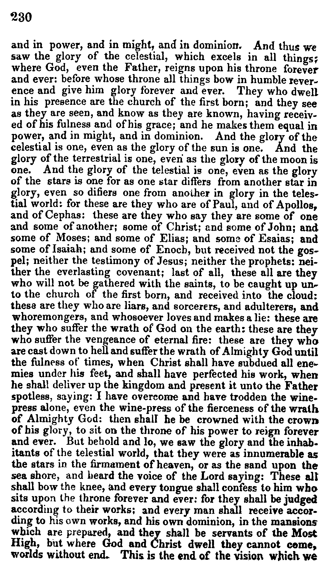 Doctrine And Covenants Page 230