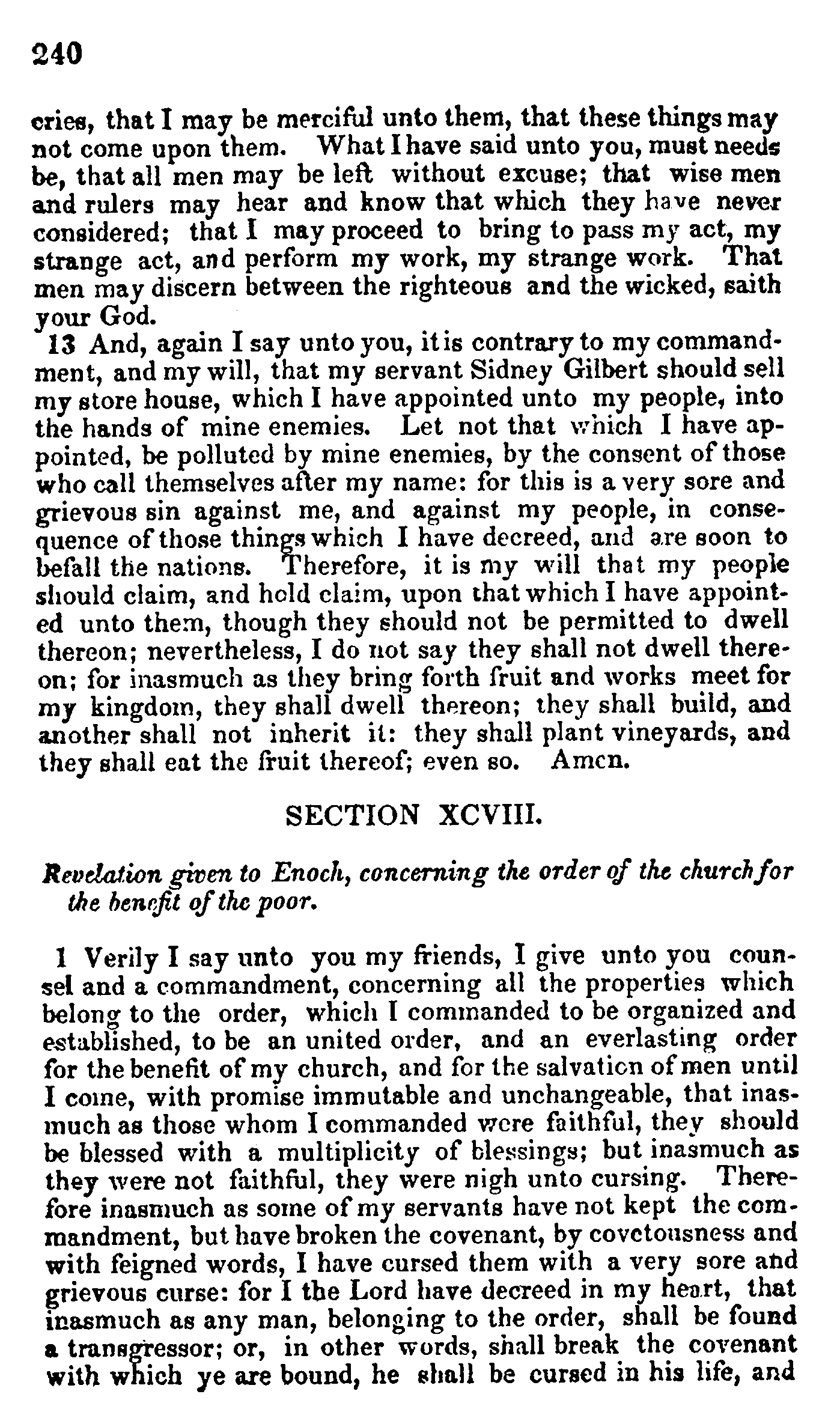 Doctrine And Covenants Page 240