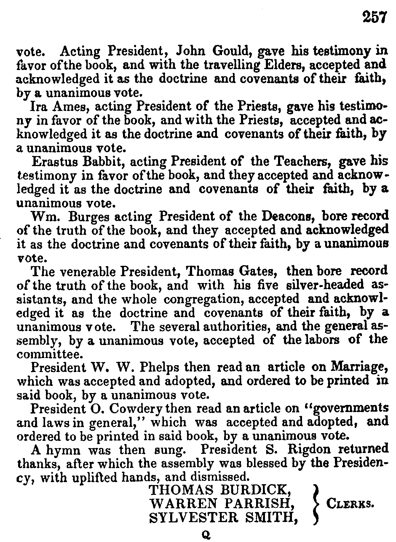 Doctrine And Covenants Page 257