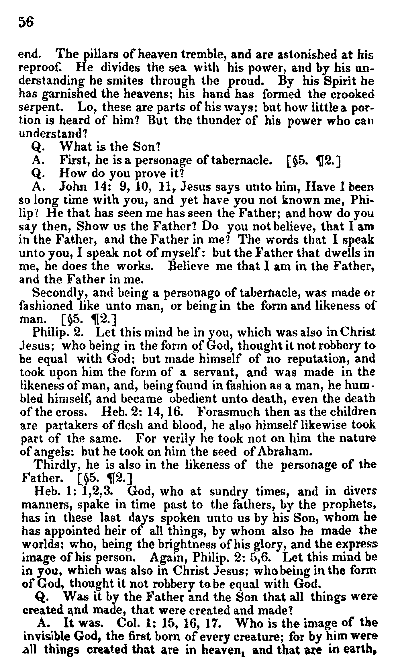 Doctrine and Covenants 1835 edition p.56 Lectures on Faith