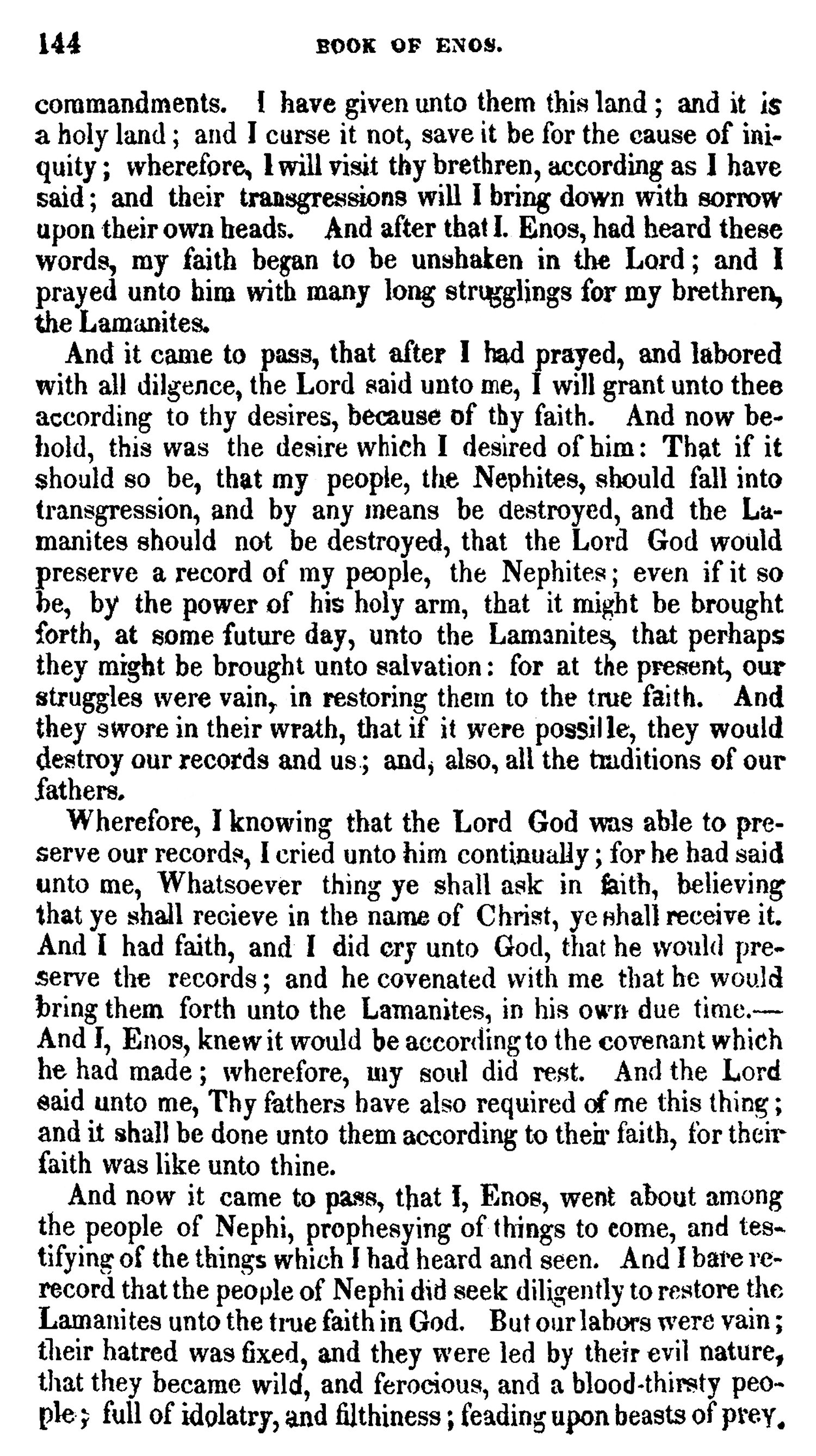 Book Of Mormon - Enos - Page 144