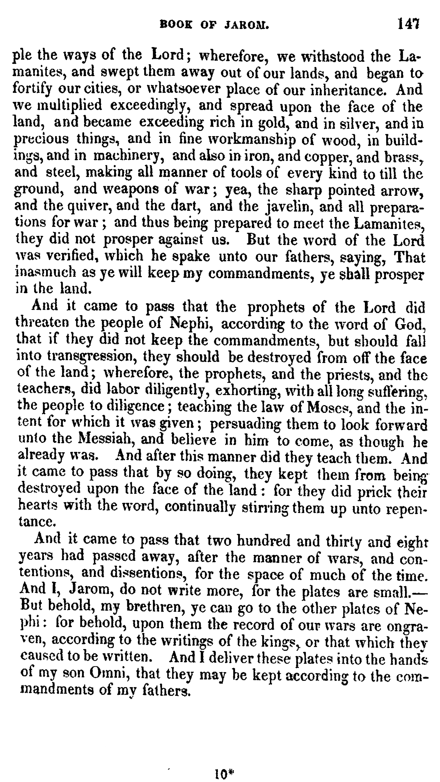 Book Of Mormon - Jarom - Page 147