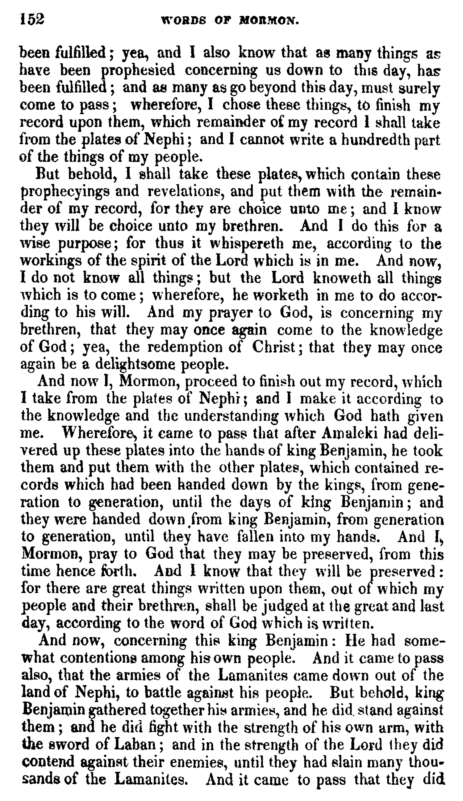 Book Of Mormon - Words of Mormon - Page 152