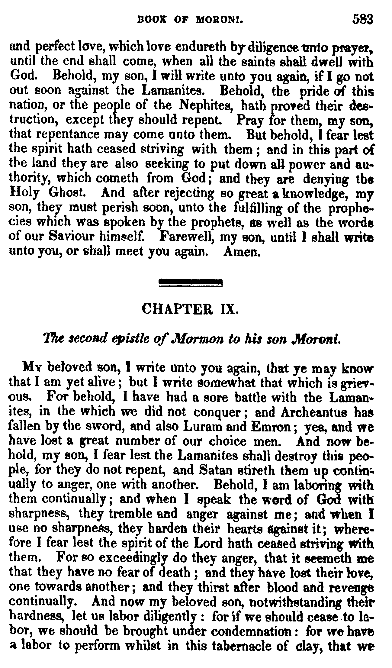 Book of Mormon - Moroni - Page 583