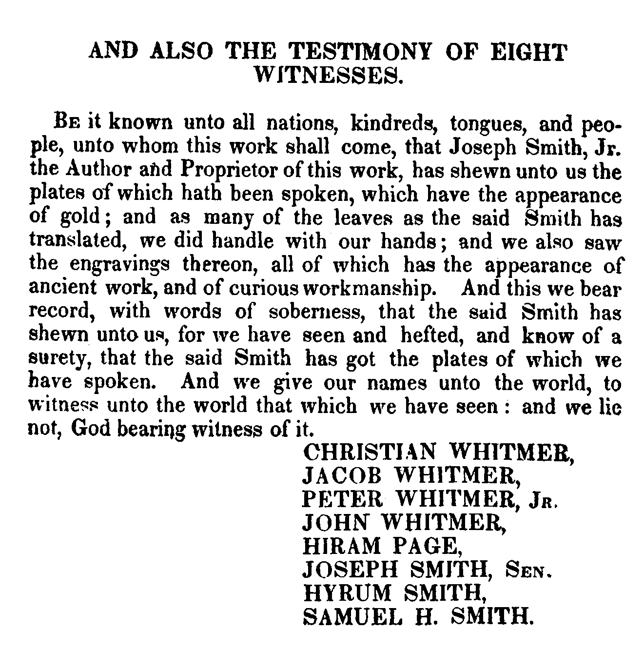 Book of Mormon - The Testimony of Eight Witnesses - Page 590