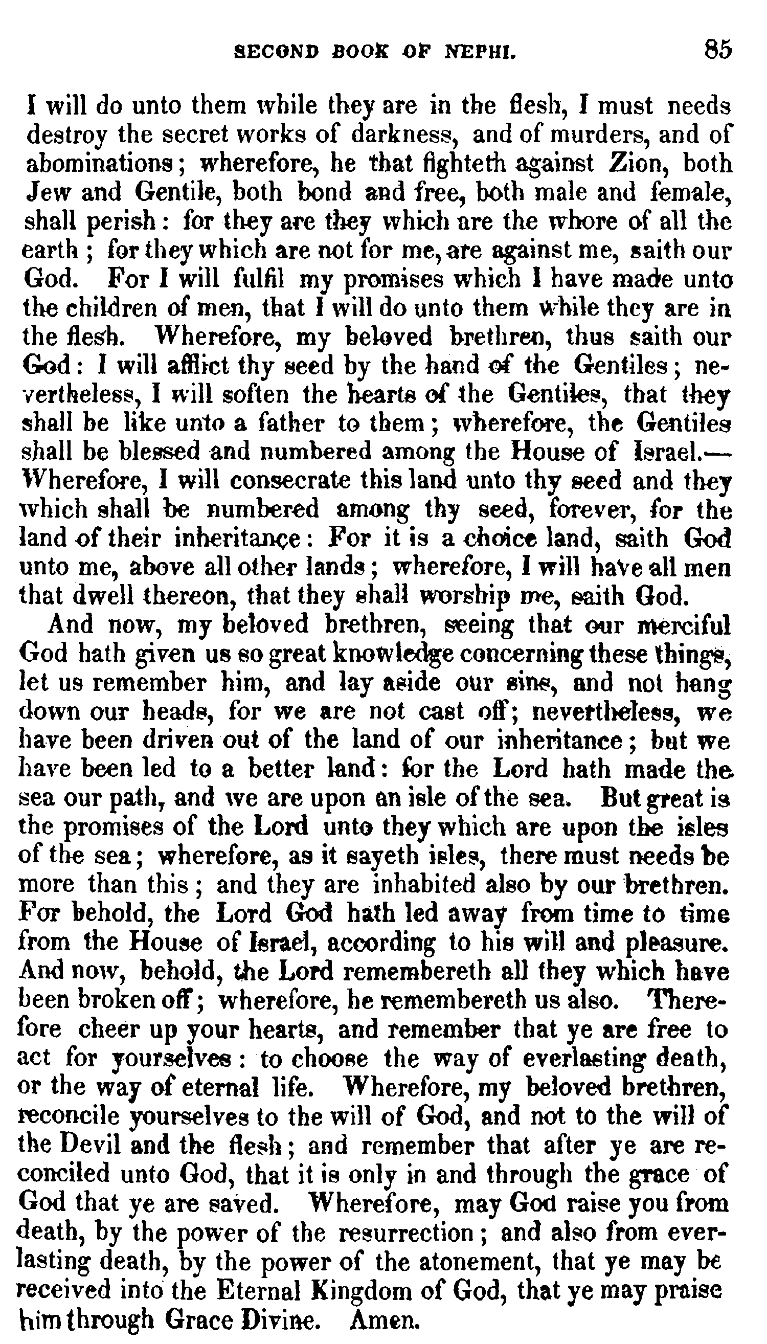 Book Of Mormon - 2 Nephi - Page 85