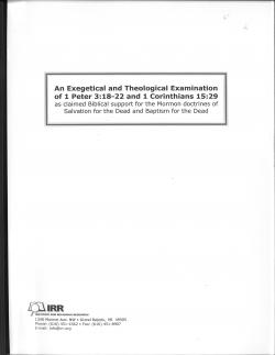 Exegetical Theological Examination