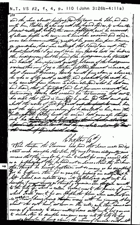 Translation Manuscript Page For JST John 3:26b - 4:11a