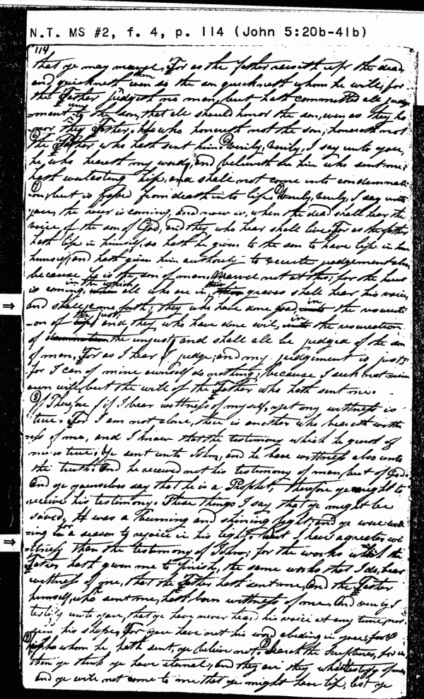 Translation Manuscript Page for JST John 5:20b - 41b