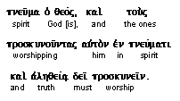 Greek text for John 4:24 JST