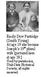 Emily Dow Partridge with two of her children