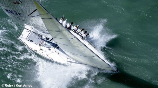 Overhead view of yacht by Rolex, Kurt Arrigo