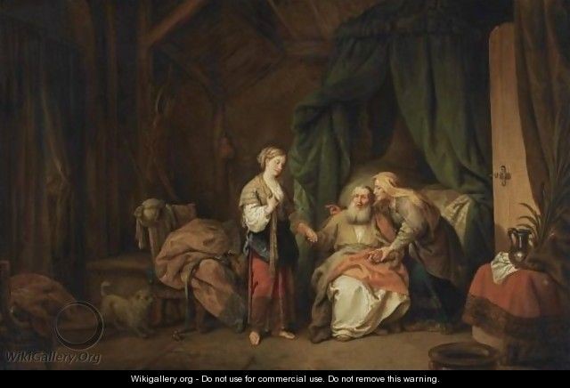 Christian Wilhelm Ernst Dietrich, Sarah Offering Hagar to Abraham, ca. 1770