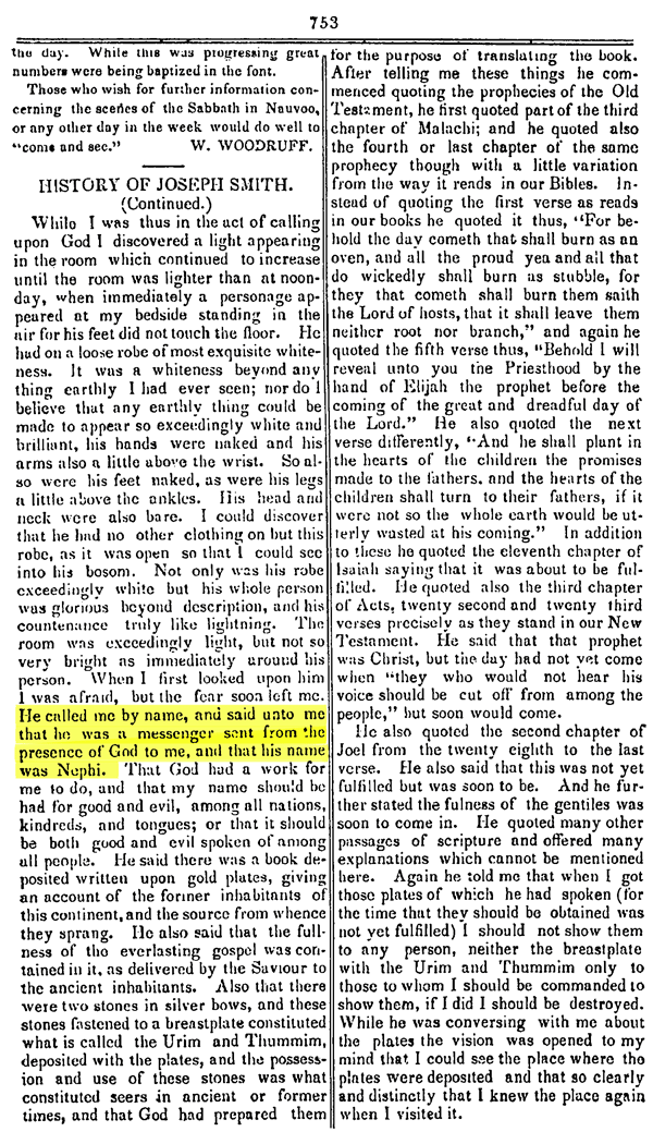 Times & Seasons, vol. 3, p. 753
