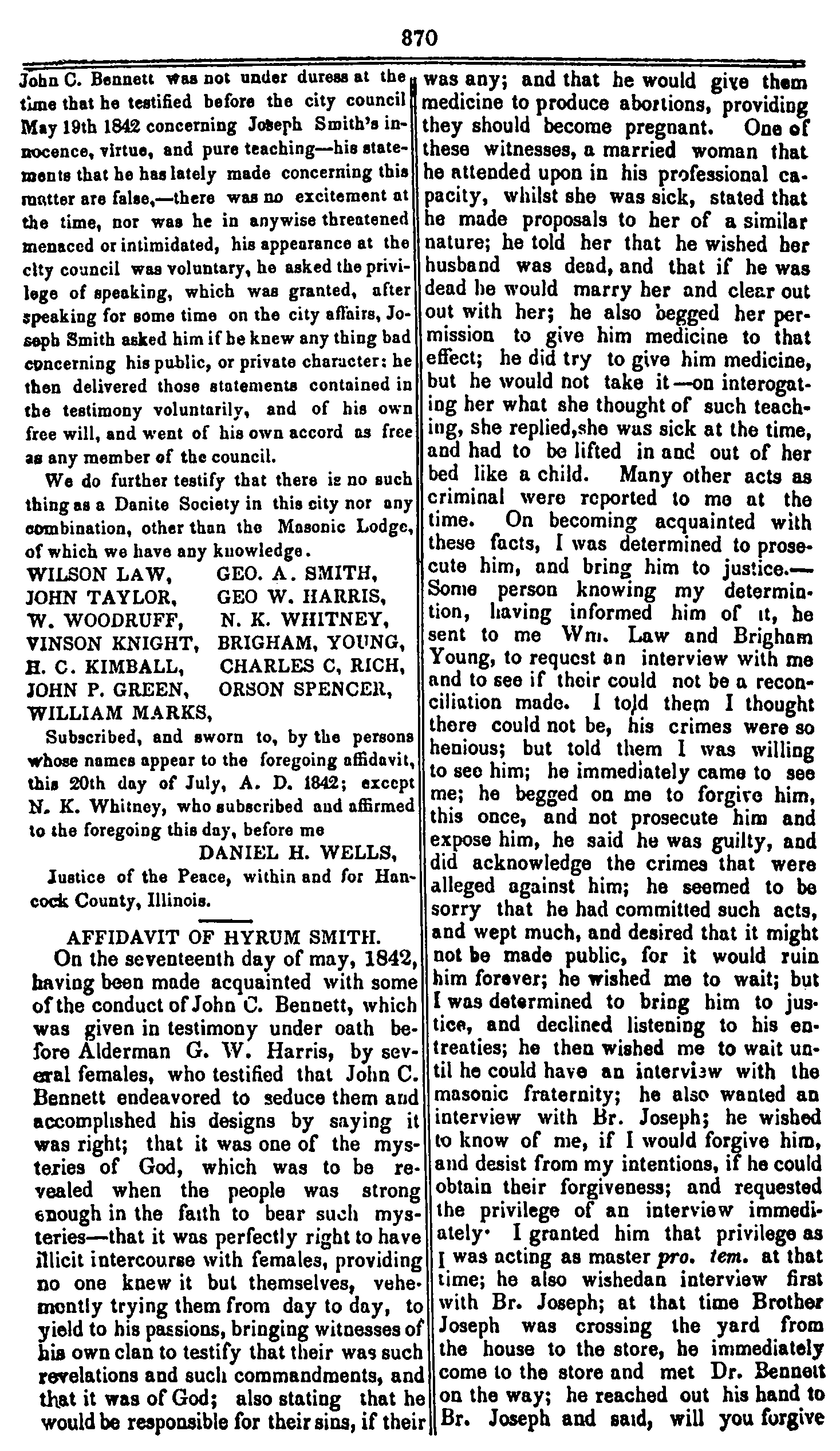 Times and Seasons, vol. 3, p. 870-871