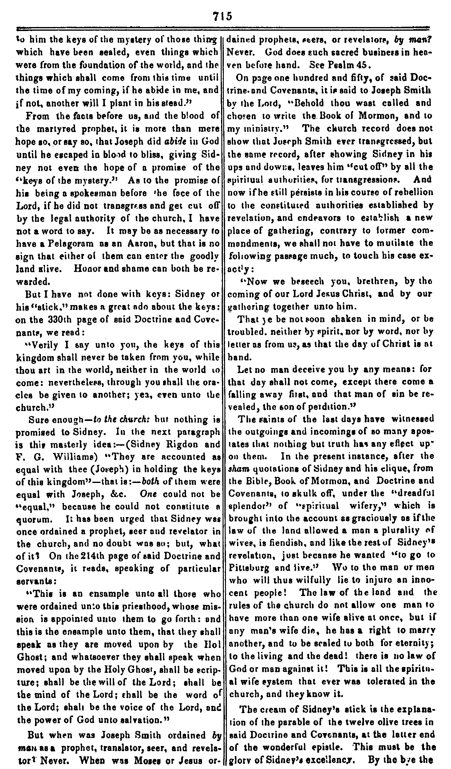 Times & Seasons, vol. 5, p. 715