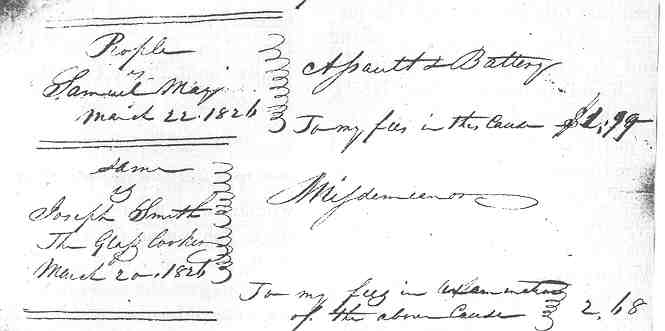 1826 Justice bill of Albert Neely
